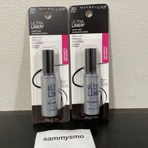 Maybelline Ultra Liner Liquid Eye Liner waterproof 301 Black x2